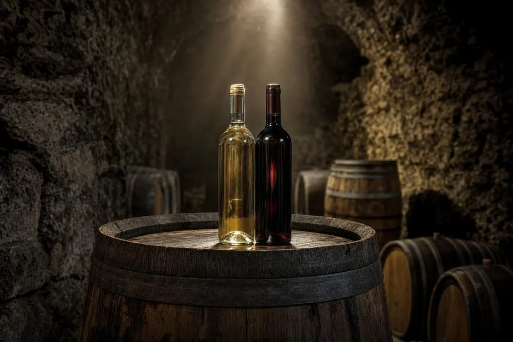 Domaće belo i crveno vino